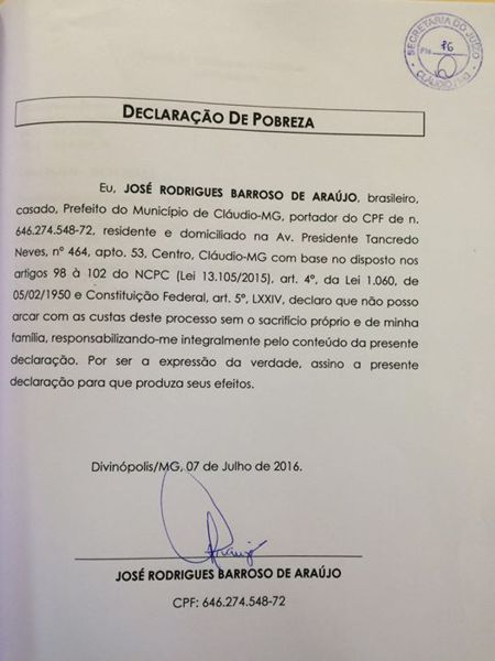 Candidatos a prefeito e vice, do município de Cláudio somam quase R$ 6 milhões em patrimônio – Zezinho, sozinho tem R$ 4,2 milhões